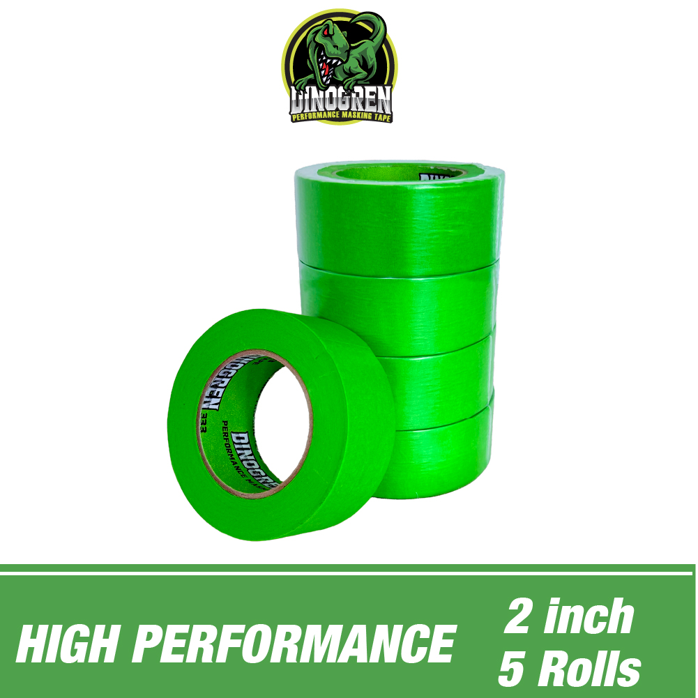 DINOGREN Painters Tape Green 3/4in x 60yd – Heat & Water Resistant, 12 Rolls