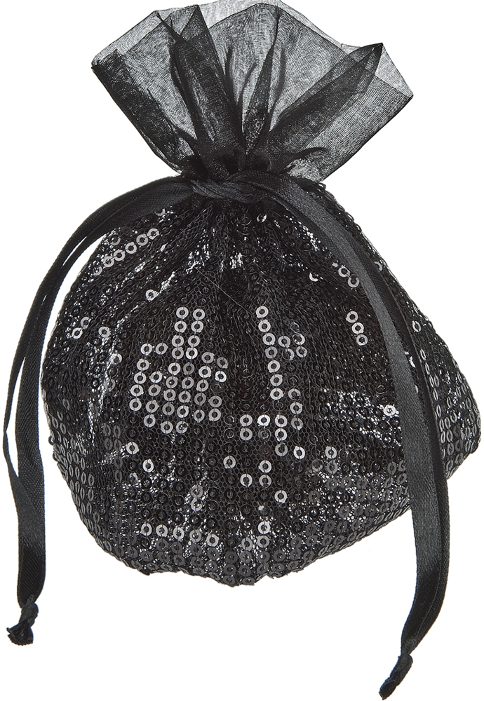 Bolsas de organza de lentejuelas finas brillantes para regalo y favores (juego/8) - Imagen 6 de 9