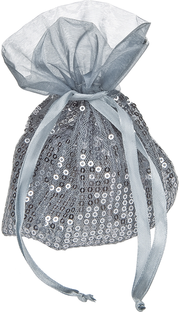 Bolsas de organza de lentejuelas finas brillantes para regalo y favores (juego/8) - Imagen 3 de 9