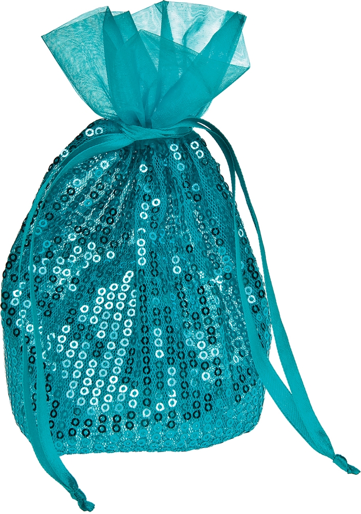 Bolsas de organza de lentejuelas finas brillantes para regalo y favores (juego/8) - Imagen 8 de 9