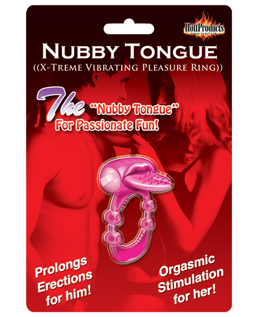 Nubby Tongue X-Treme Vibrating Pleasure Ring – Magenta