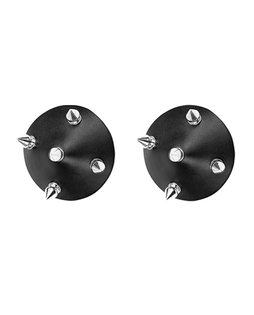 Nipplicious Temptress Leather Pasties w/Studs – Black