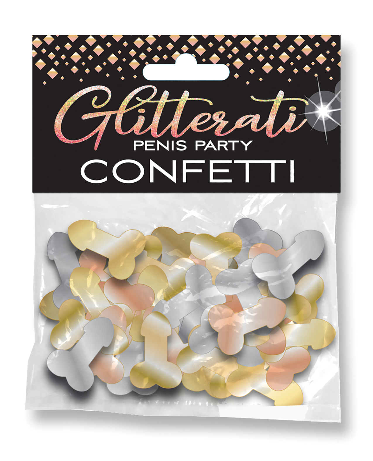 Shimmering Metallic Penis Confetti – Elegant Bachelorette Party Decor