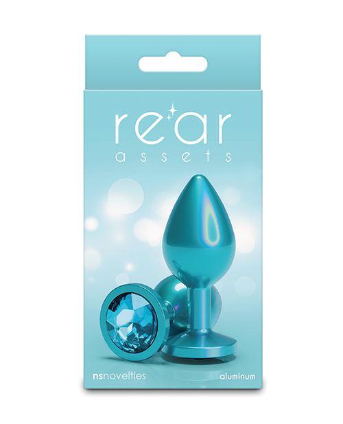 Rear Assets Medium w/Teal Gem – Iridescent Teal
