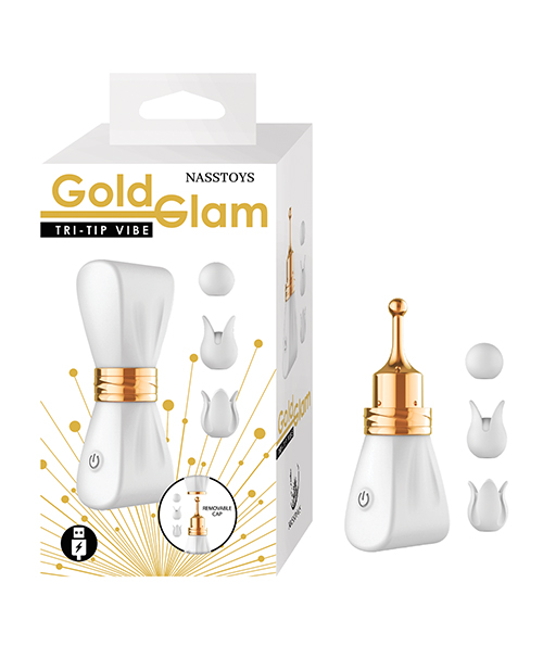 Gold Glam Tri-Tip Vibe – White