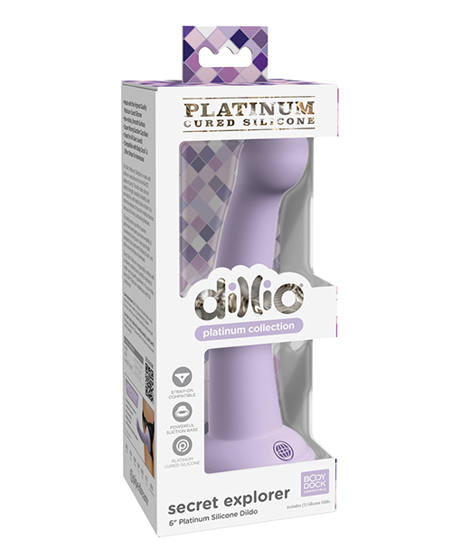 Dillio Platinum 6&Prime; Secret Explorer Silicone Dildo – Purple