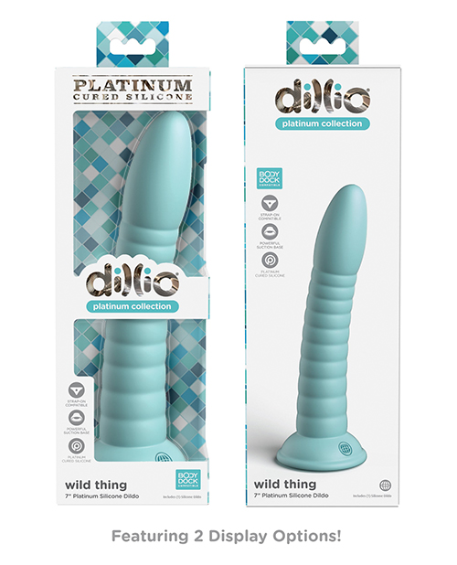 Dillio Platinum 7&Prime; Wild Thing Silicone Dildo – Teal