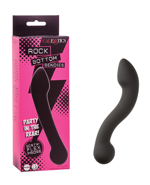 Rock Bottom Bendies Bendy Ecsta-Flex Dual Ended Anal Probe – Black