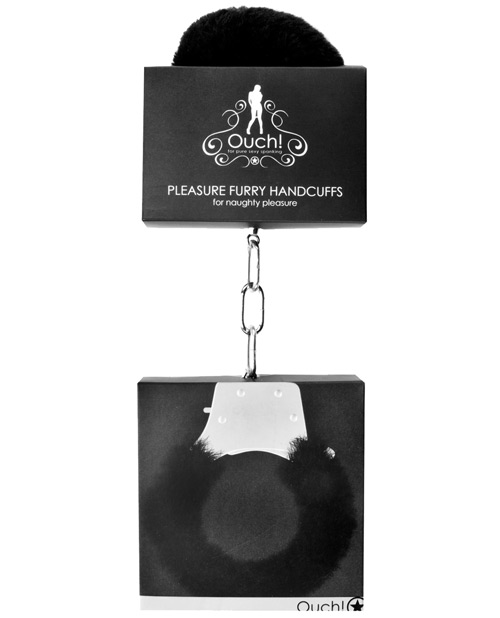 Shots Ouch Furry Pleasure Handcuffs – Black