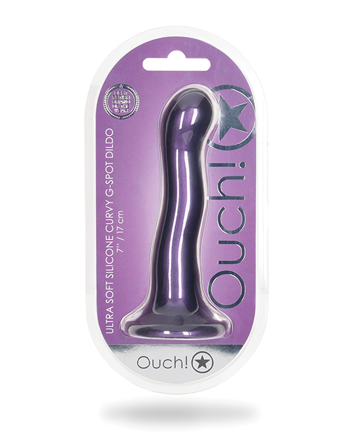 Shots Ouch 7&Prime; Curvy G-Spot Dildo – Metallic Purple