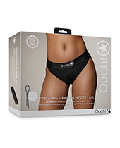 Shots Ouch Vibrating Strap On Hipster – Black M/L