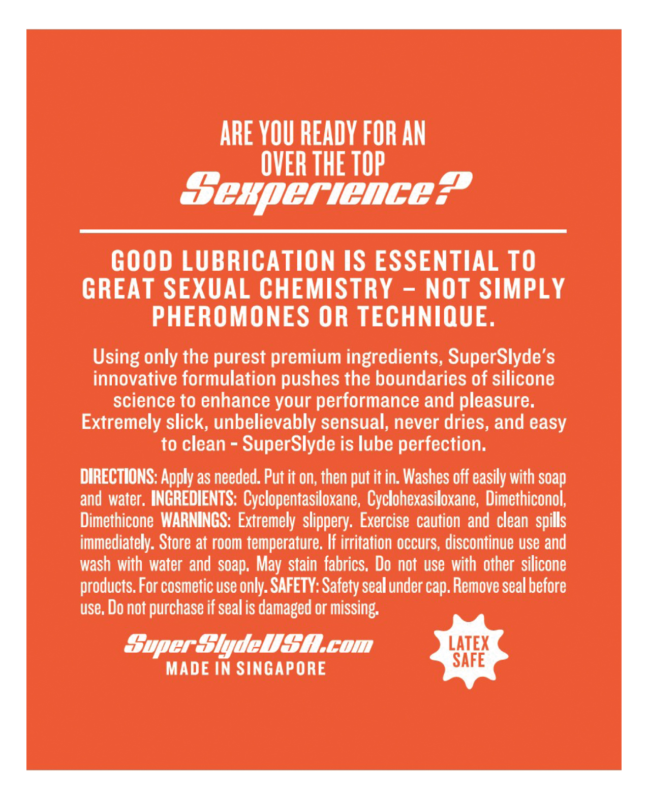 Superslyde Long-Lasting Silicone Lubricant