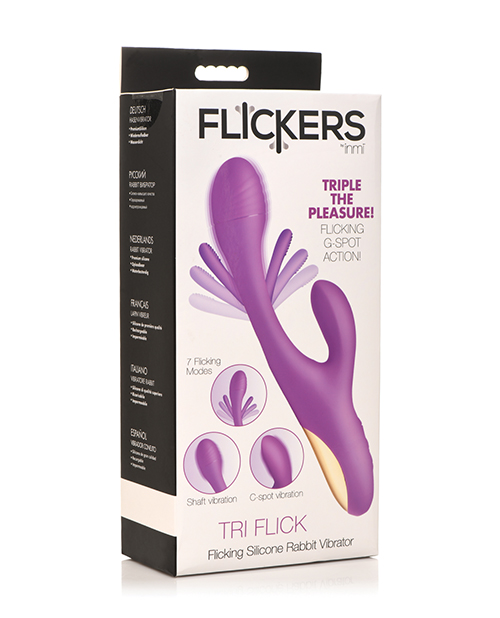 Inmi Tri-Flick Flicking Rabbit Vibrator – Purple