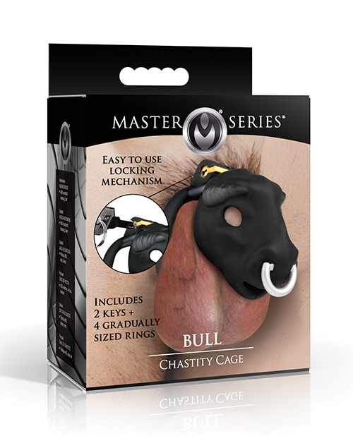 Master Series Bull Chastity Cage – Black