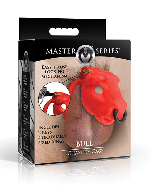 Master Series Bull Chastity Cage – Red