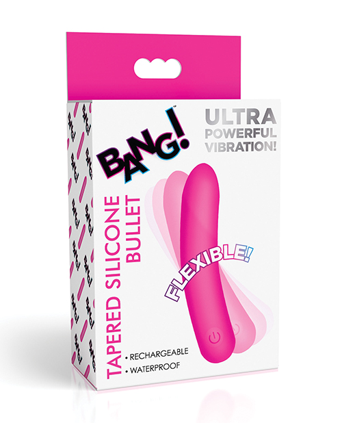 Bang! Tapered Flexible Silicone Bullet – Pink