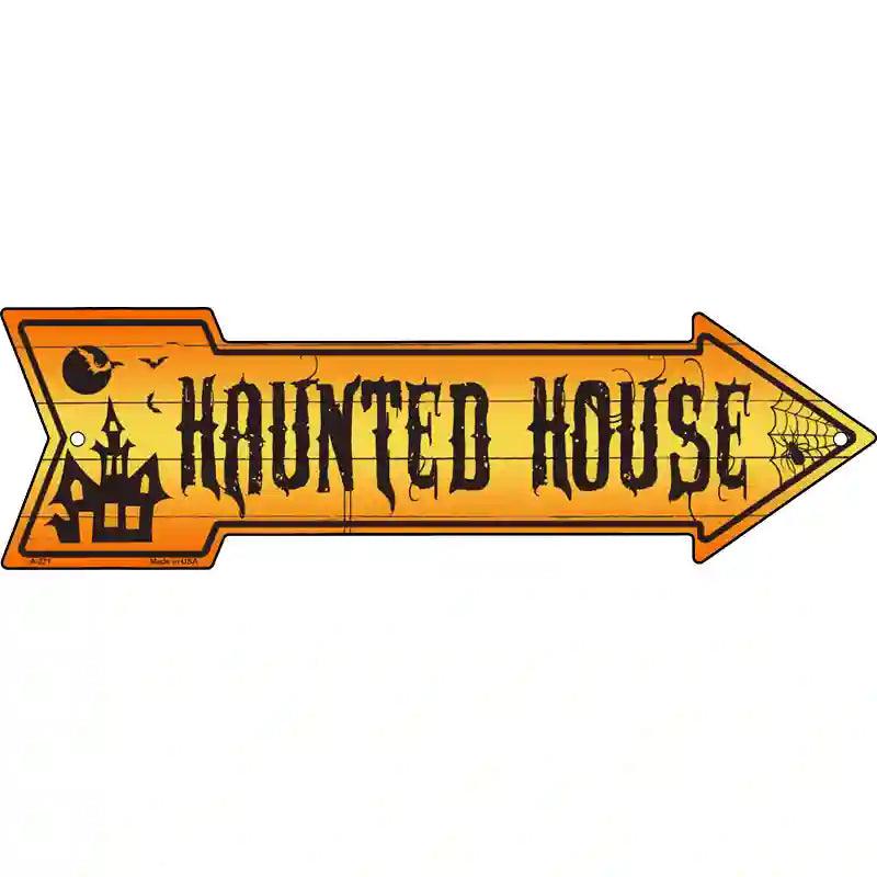Haunted House Novelty Metal Arrow Sign - Picture 4 of 6