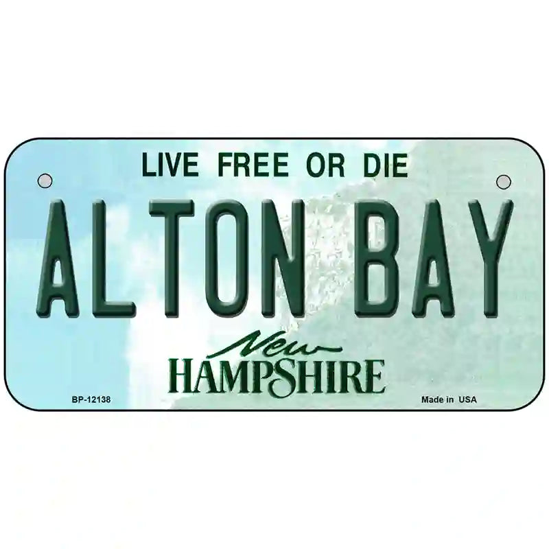 Alton Bay New Hampshire Novelty Metal License Plate