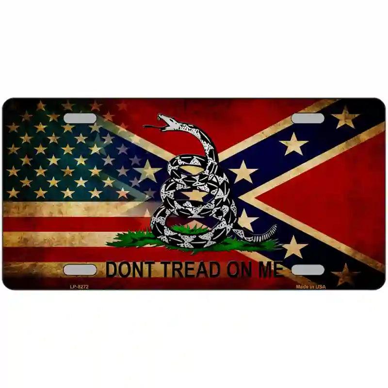 American Confederate Dont Tread Novelty Metal License Plate - Imagen 7 de 10