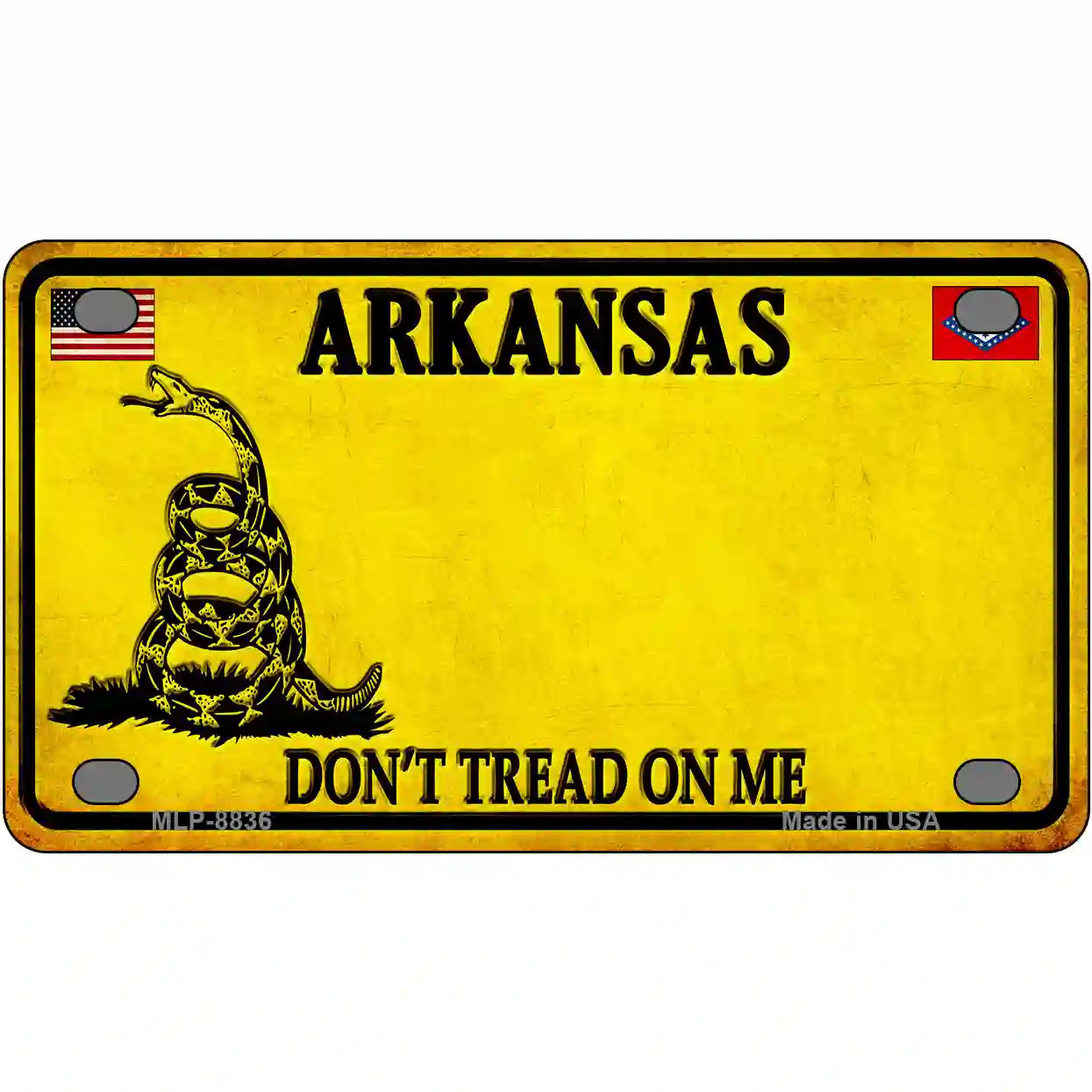 Arkansas Dont Tread On Me Metal Novelty License Plate - Picture 9 of 10