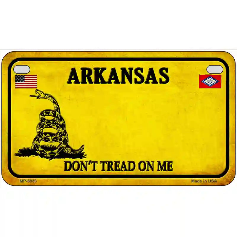 Arkansas Dont Tread On Me Metal Novelty License Plate - Picture 10 of 10