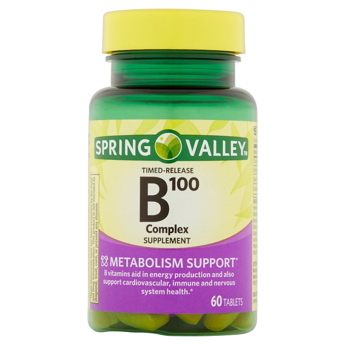 Spring Valley Timed Release Vitamin B100 Complex Metabolism Support 60 Tablets 78742009896 eBay