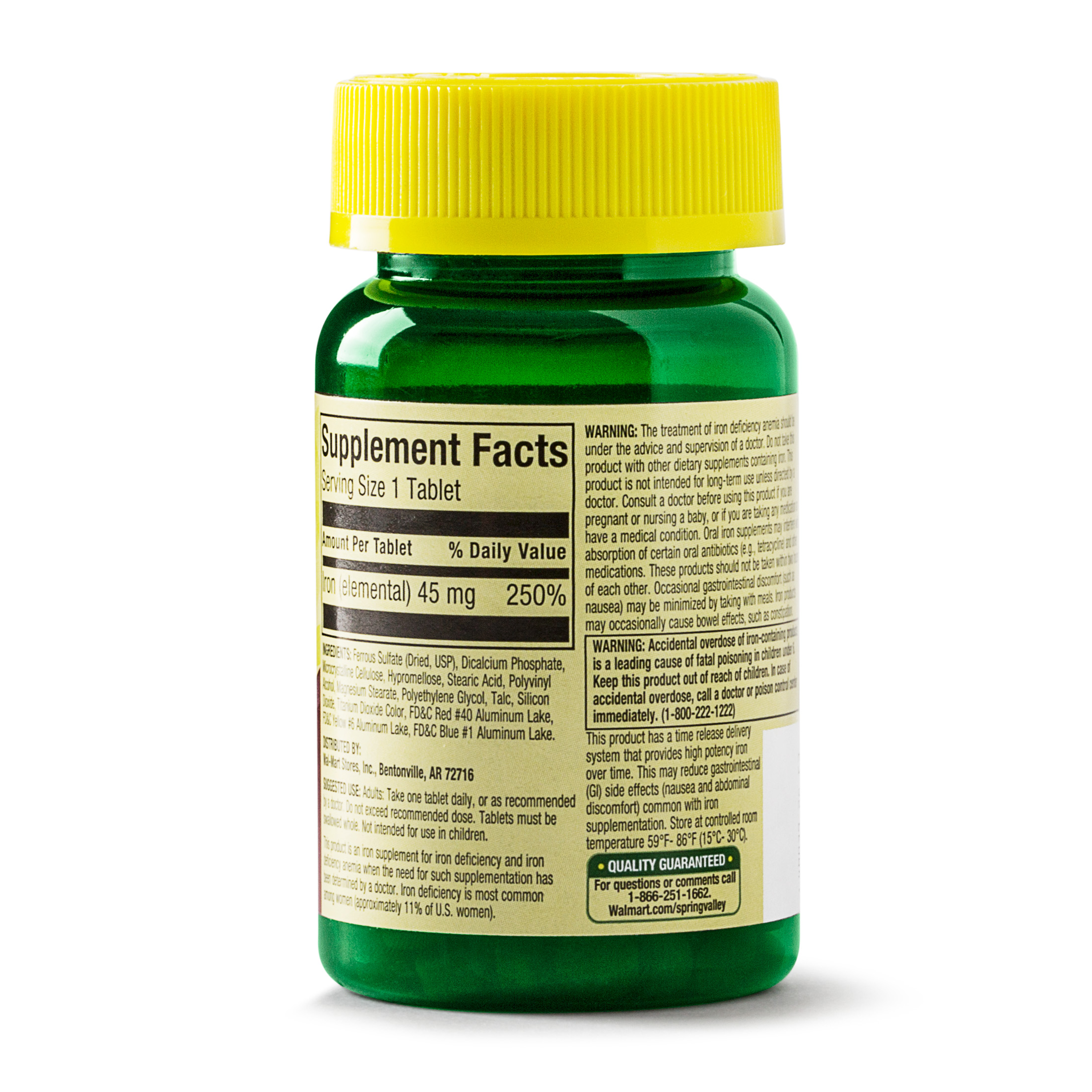 Expiration 4/19 Spring Valley SlowRelease Iron Dietary Supplement 30 Tablets 681131071789 eBay