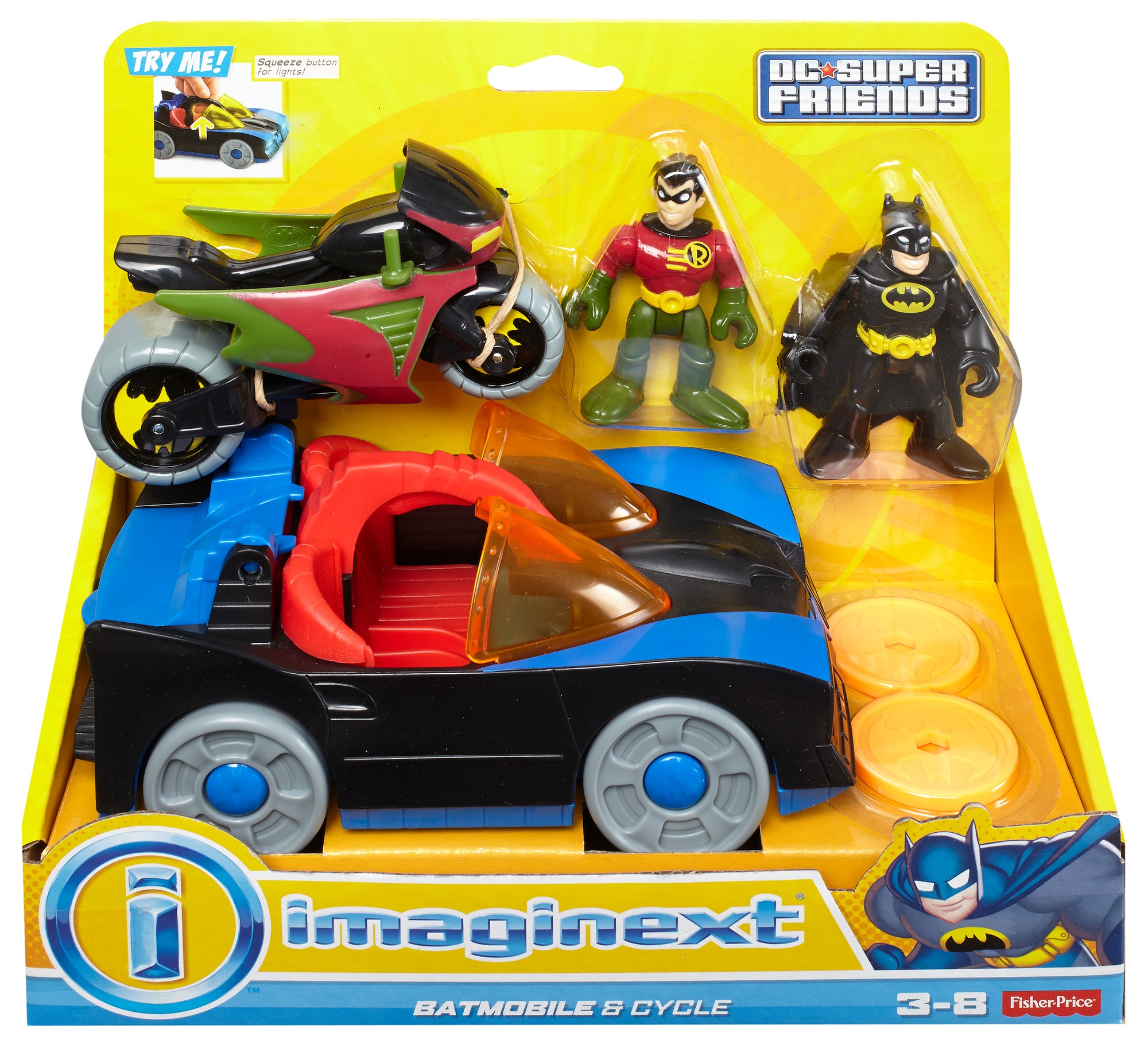 imaginext dc super friends batman & batcycle