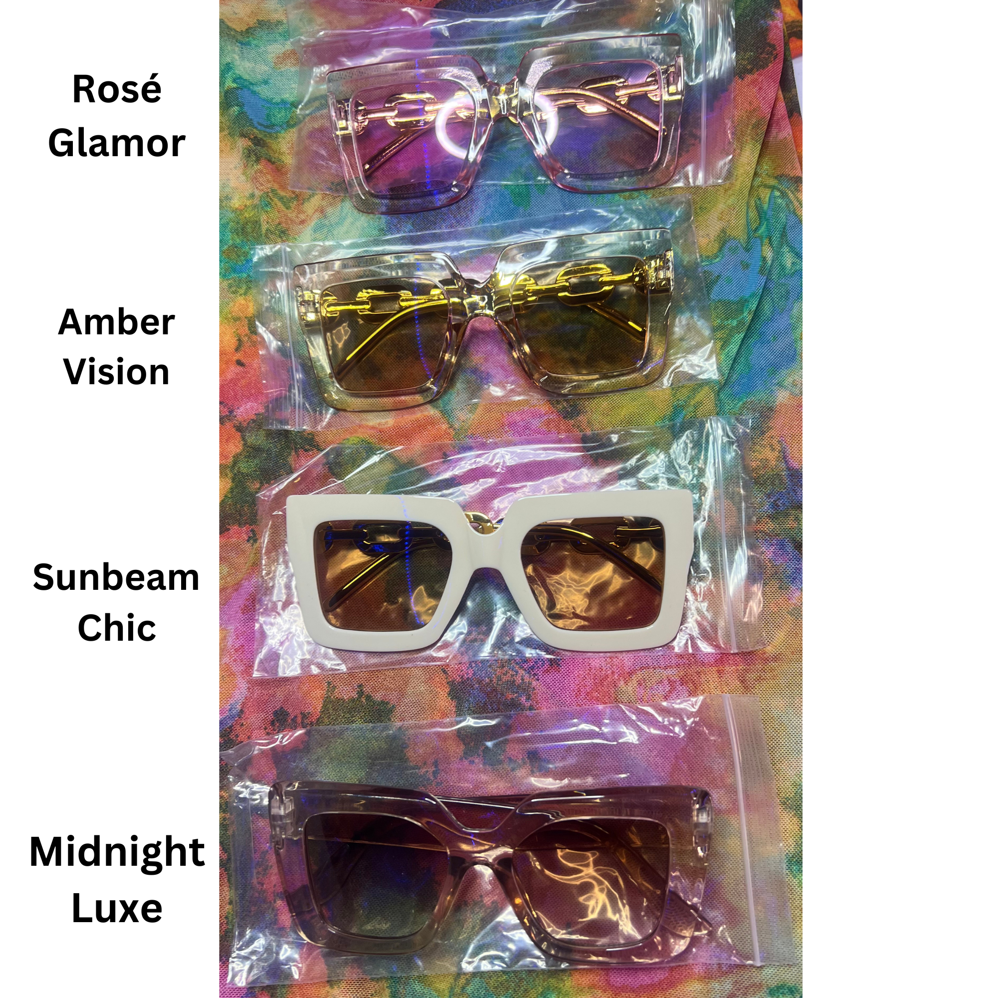 Luxury Oversized Square Sunglasses - 4 Stylish Models