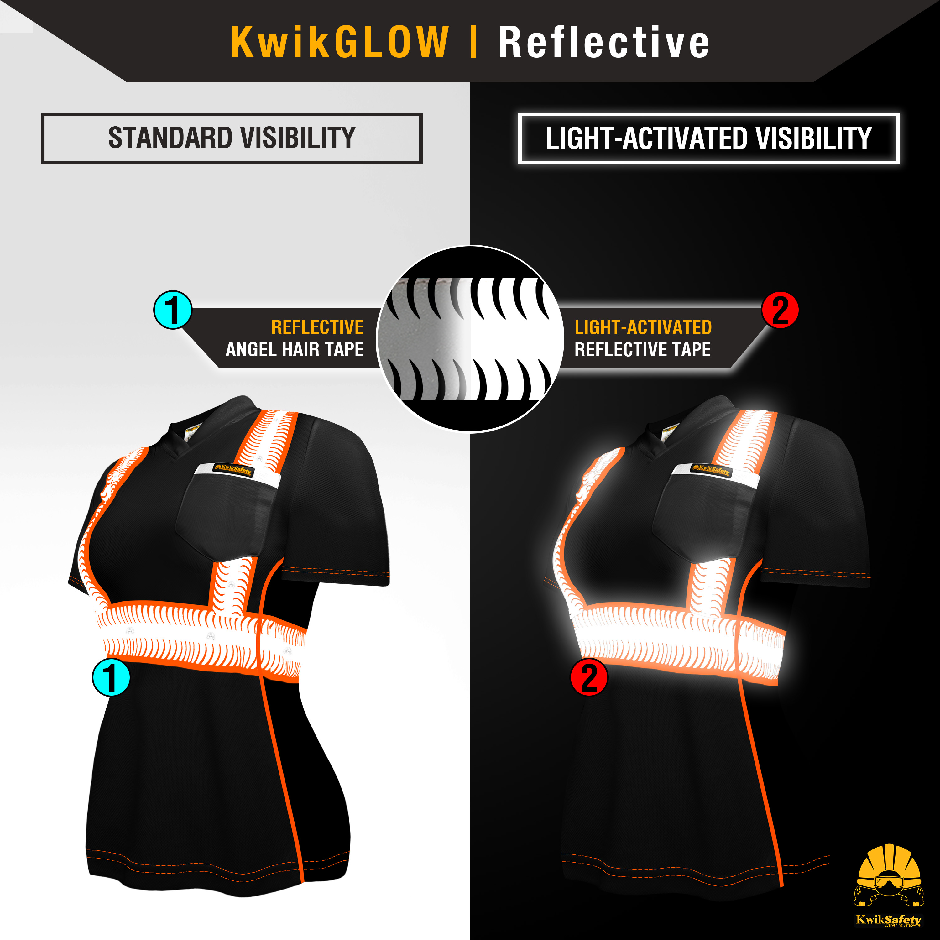Camisa de seguridad de manga corta para mujer KwikSafety NEGRO VIXEN - Imagen 32 de 43