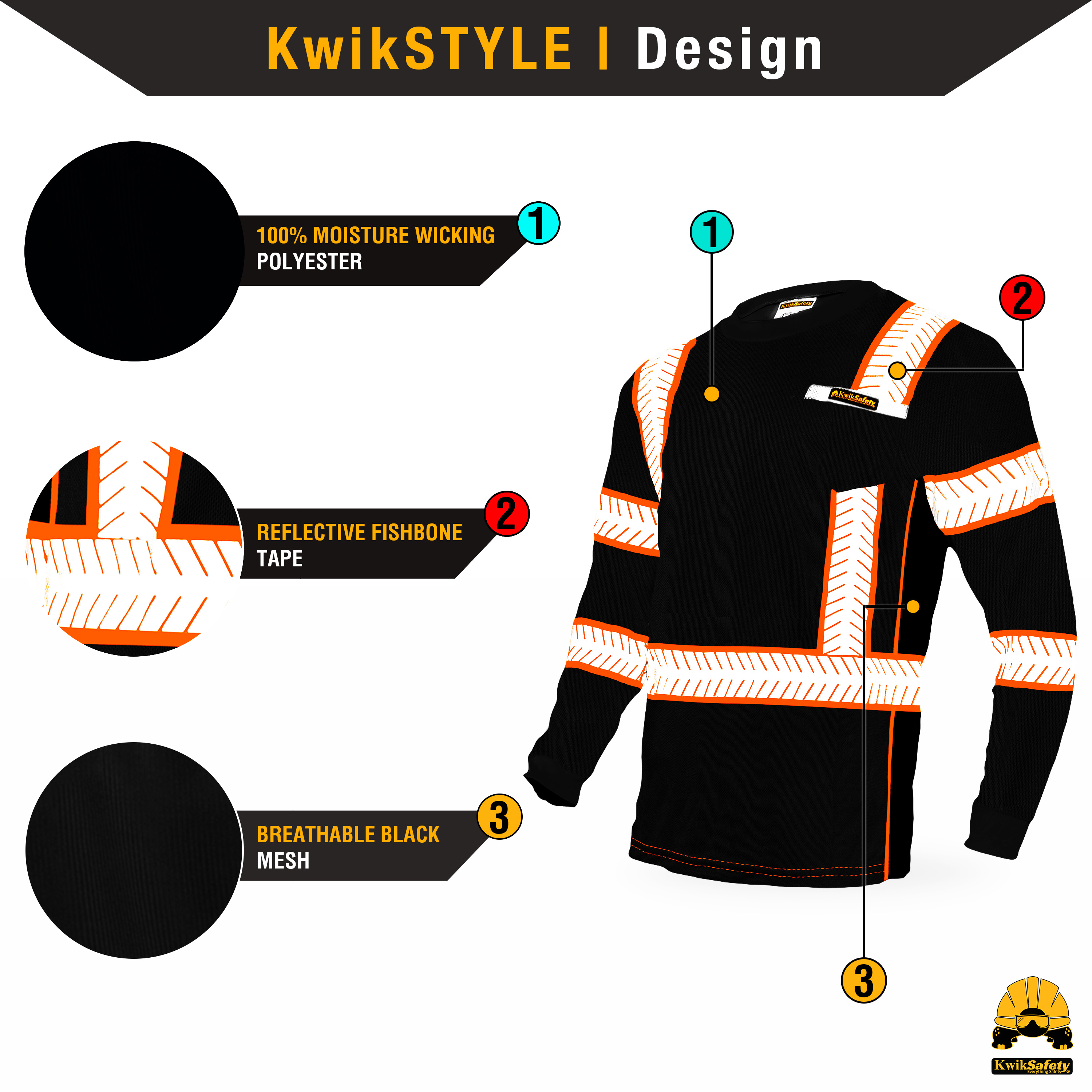 Camisa de seguridad manga larga KwikSafety HOMBRE RENACIMIENTO NEGRO - Imagen 31 de 43