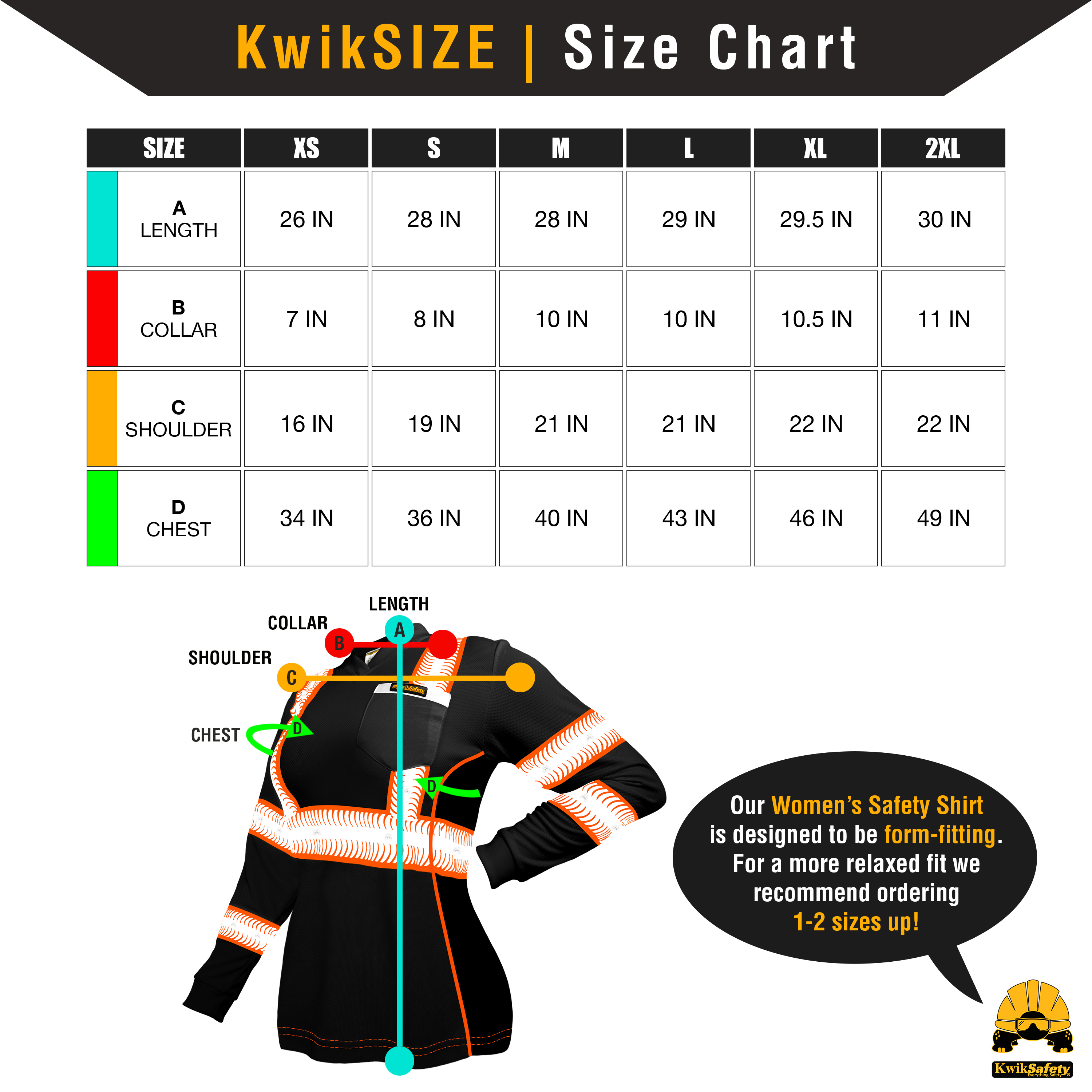 Camisa de seguridad de manga larga para mujer KwikSafety NEGRO VIXEN - Imagen 36 de 43