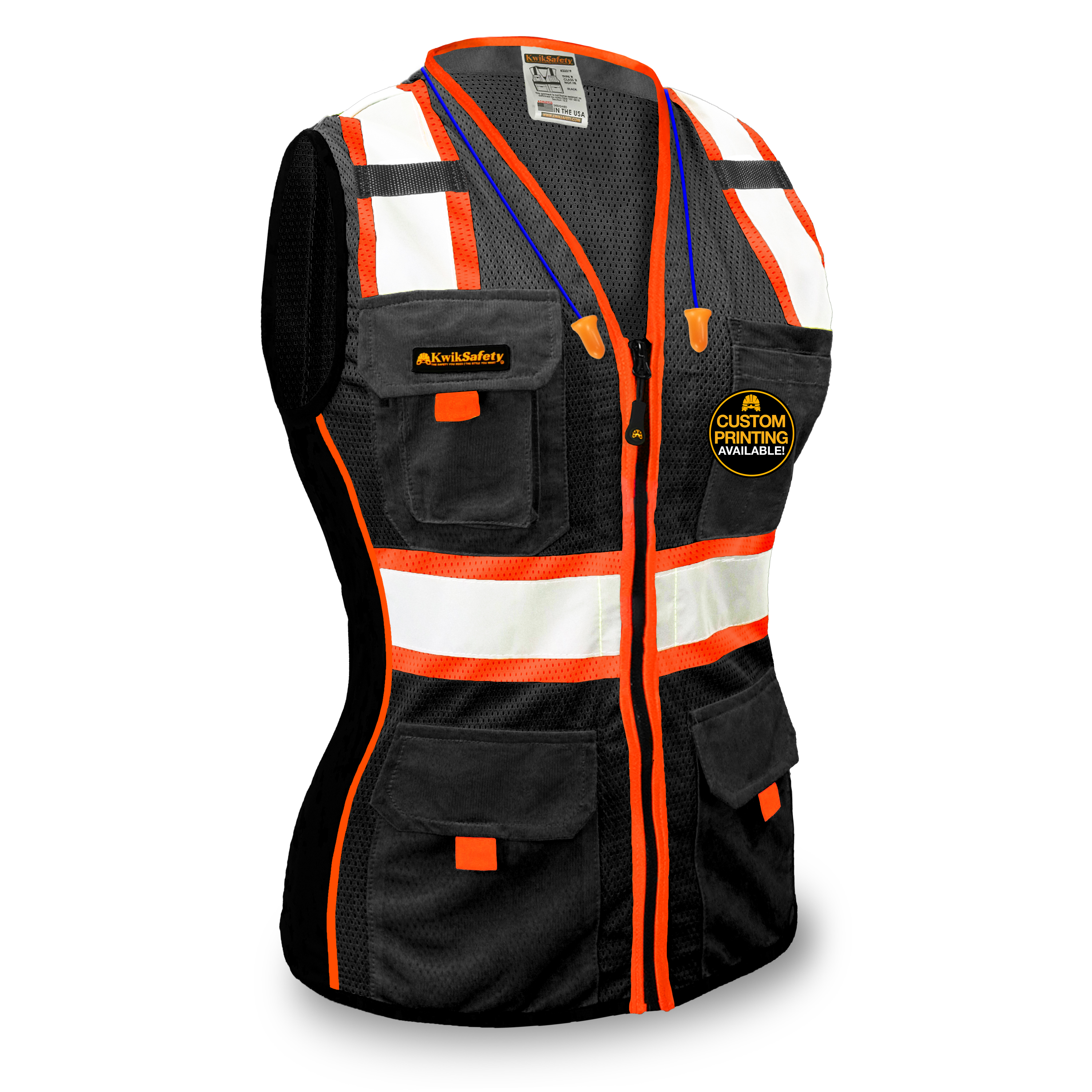 KwikSafety BLACK WIDOW Safety Vest for Women OSHA ANSI Class