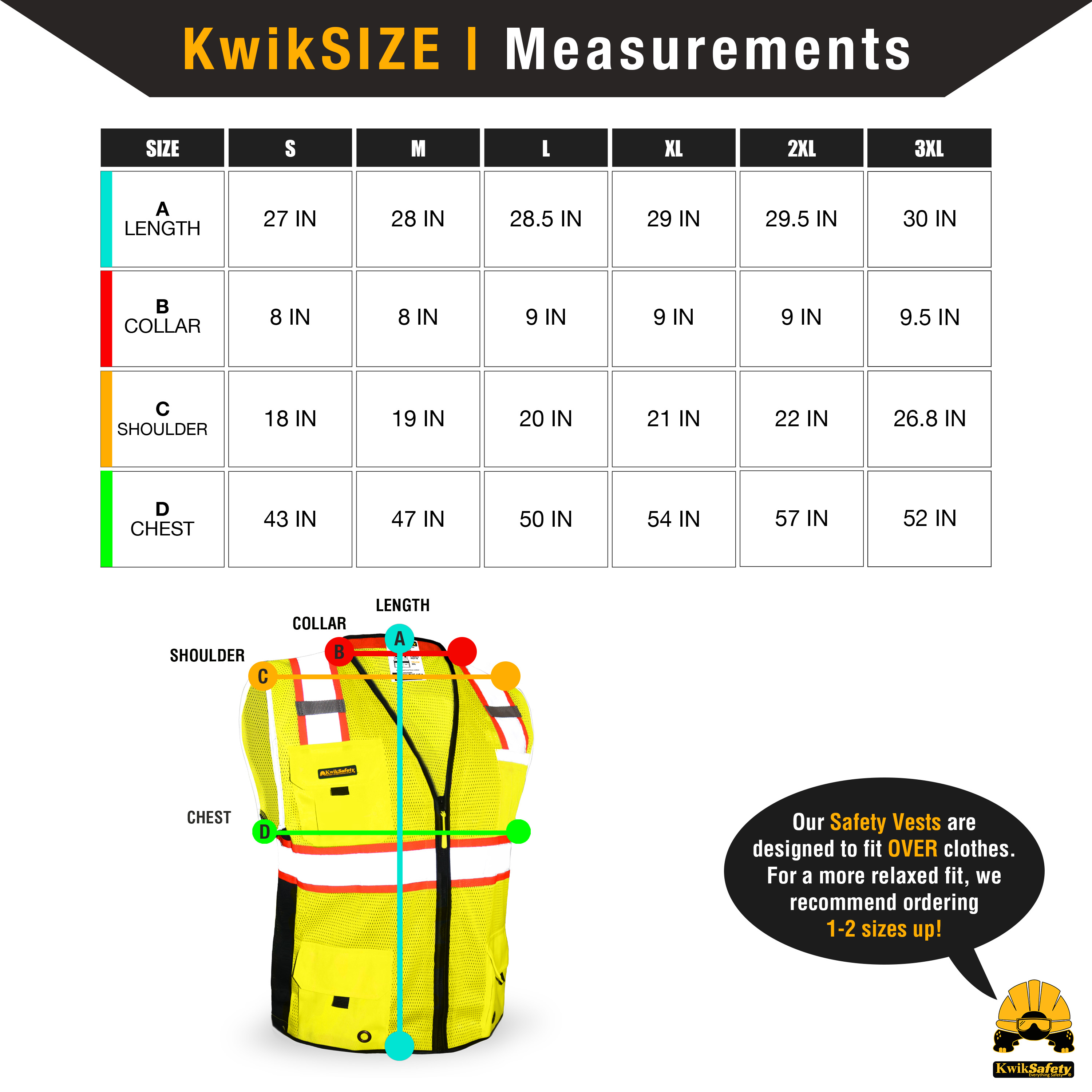 KwikSafety BIG KAHUNA Hi Vis reflektierende ANSI PPE Surveyor Klasse 2 Sicherheitsweste - Bild 8 von 25
