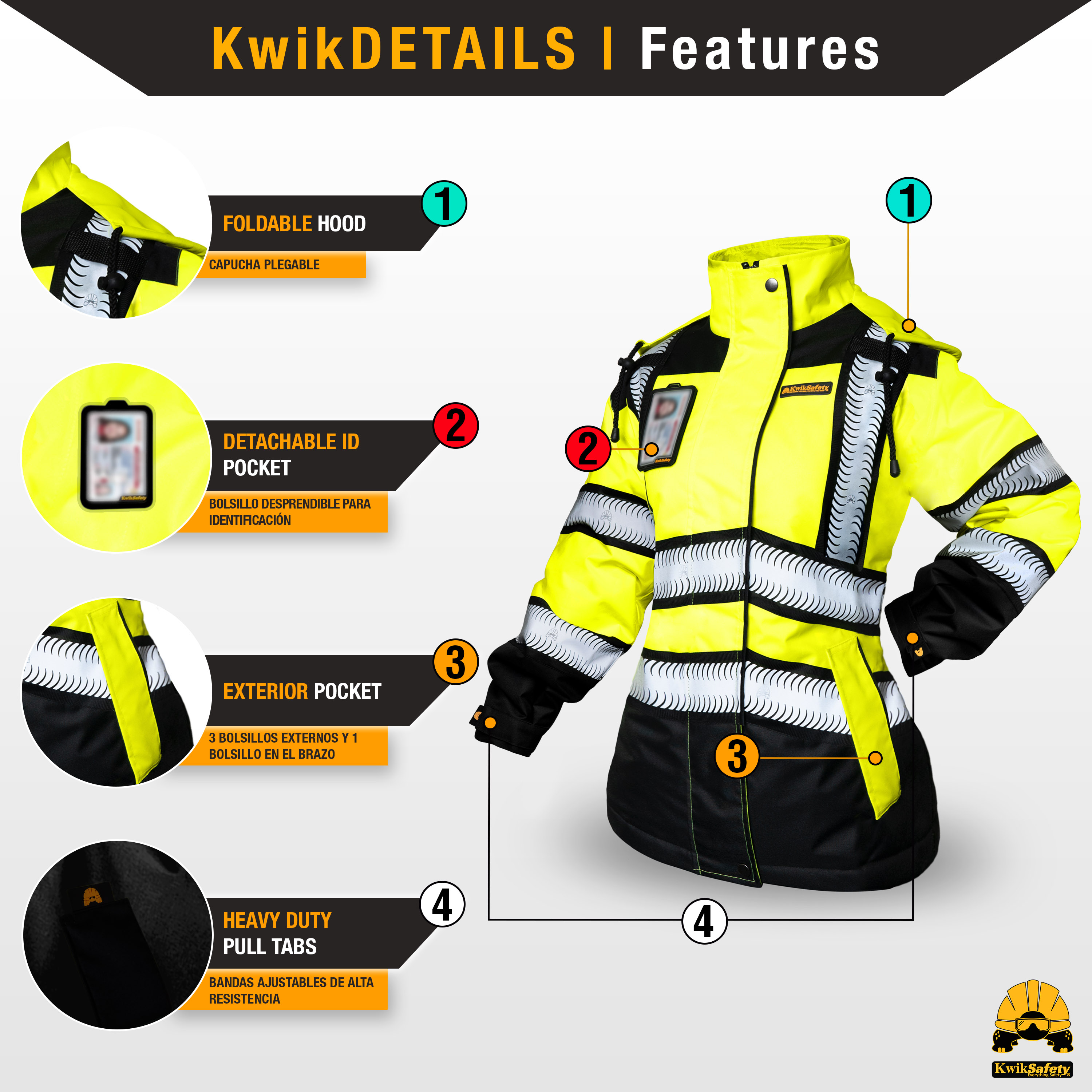 KwikSafety BOMBTRESS Bomber Safety Jacket for Women