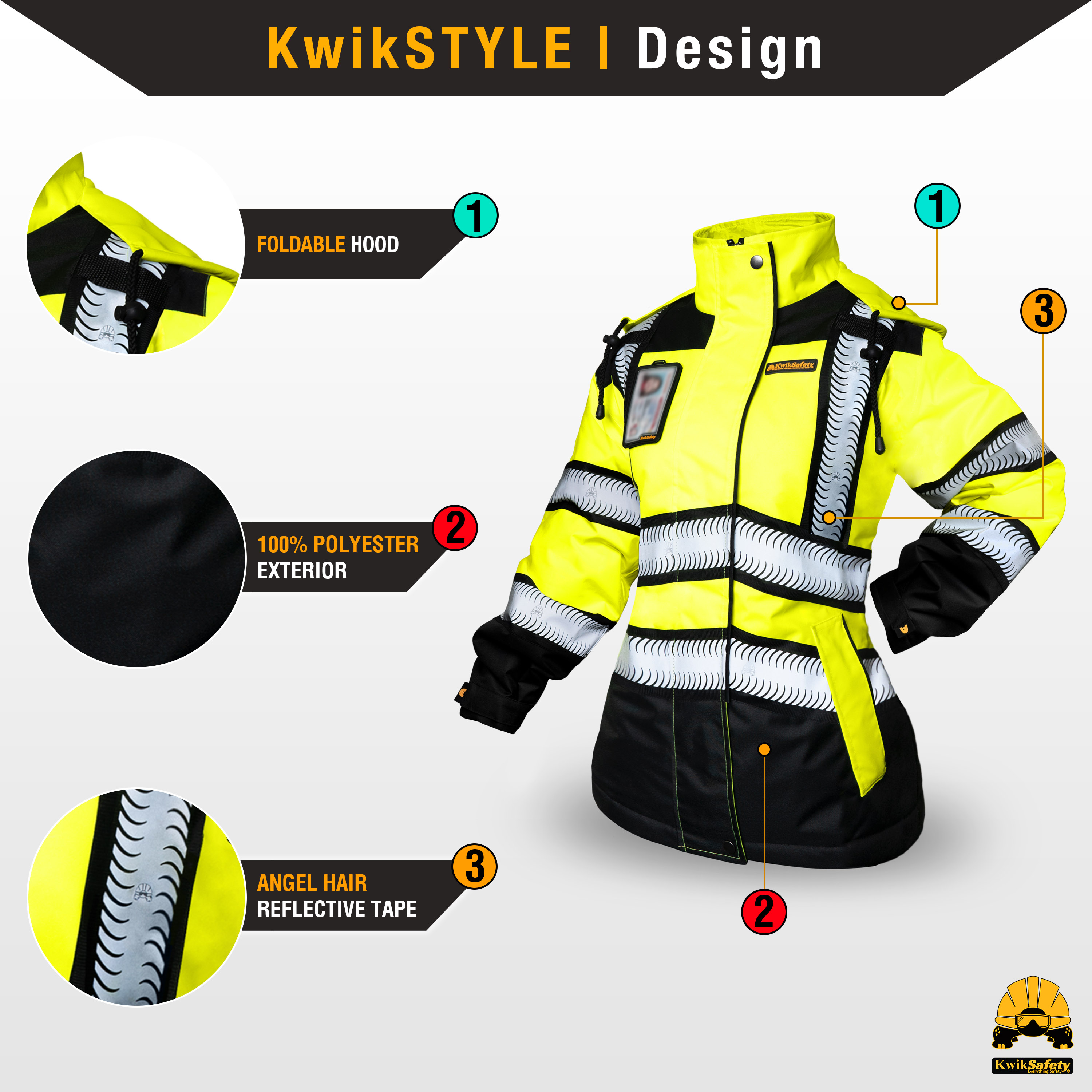 KwikSafety BOMBTRESS Bomber Safety Jacket for Women
