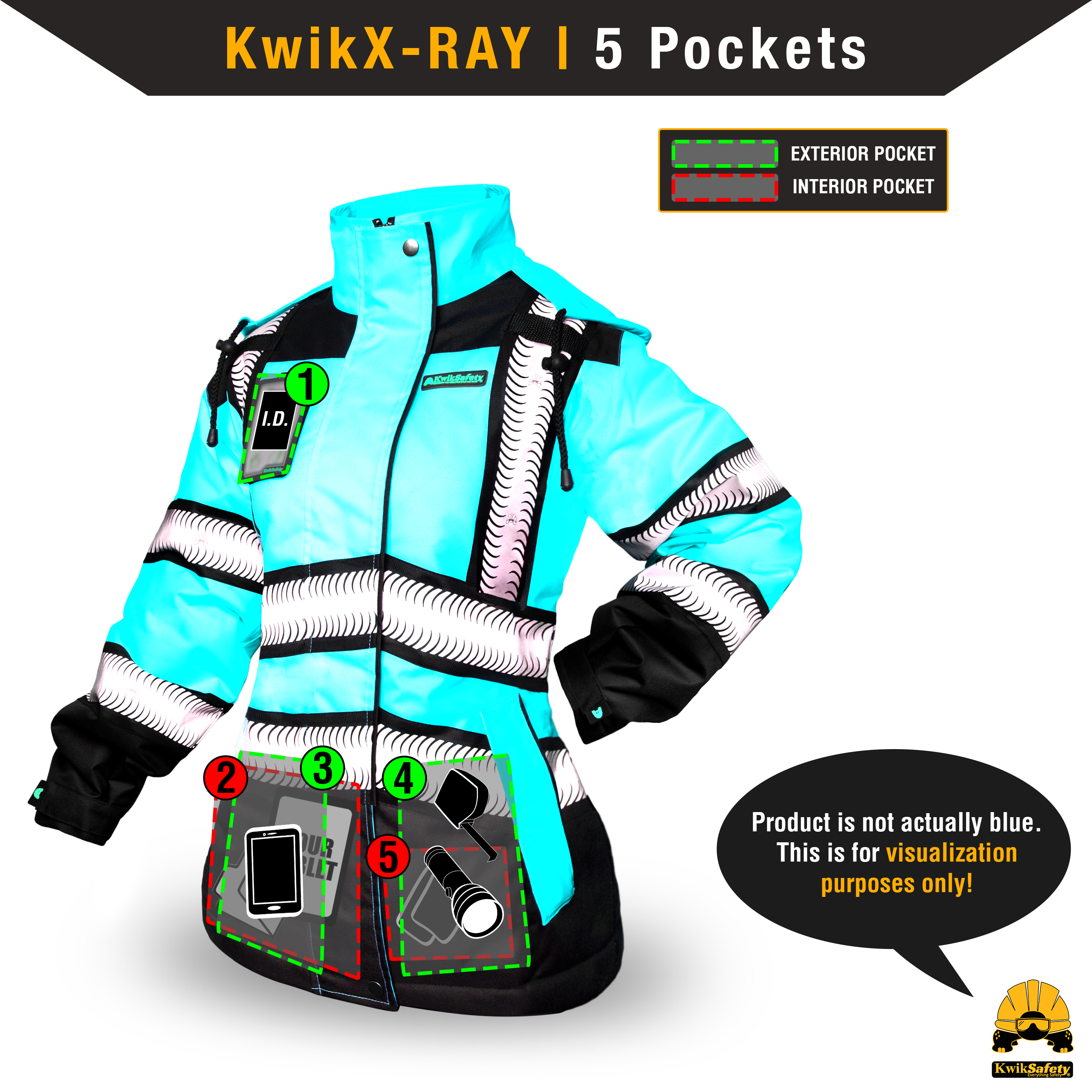 KwikSafety BOMBTRESS Bomber Safety Jacket for Women