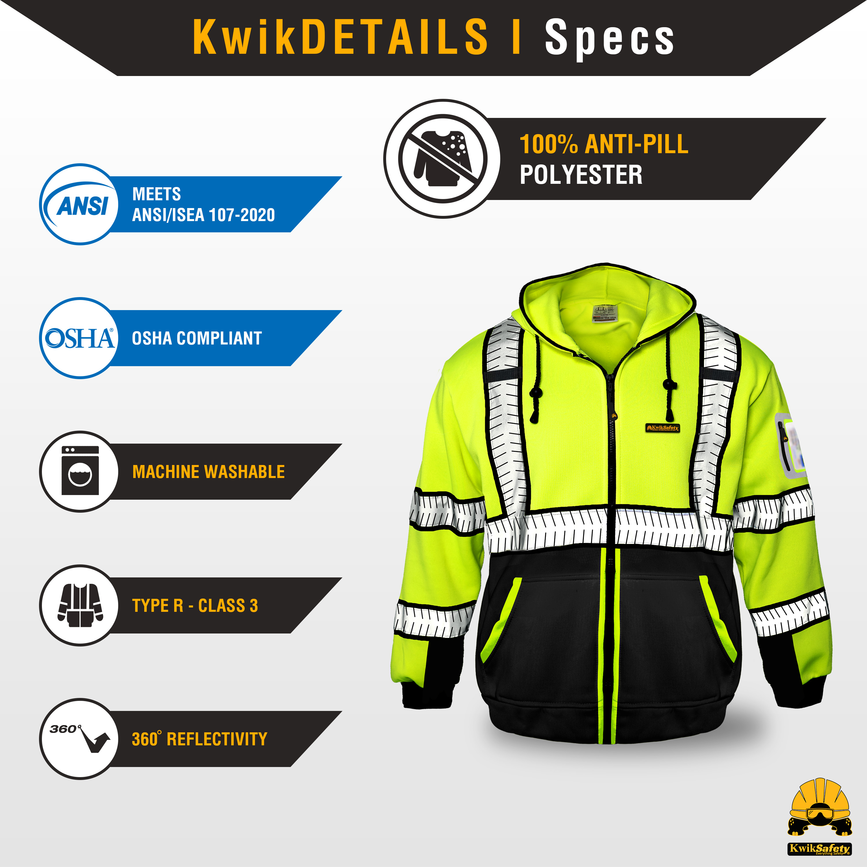 Chaqueta de seguridad polar KwikSafety PREMIUM PATRL - Imagen 34 de 37