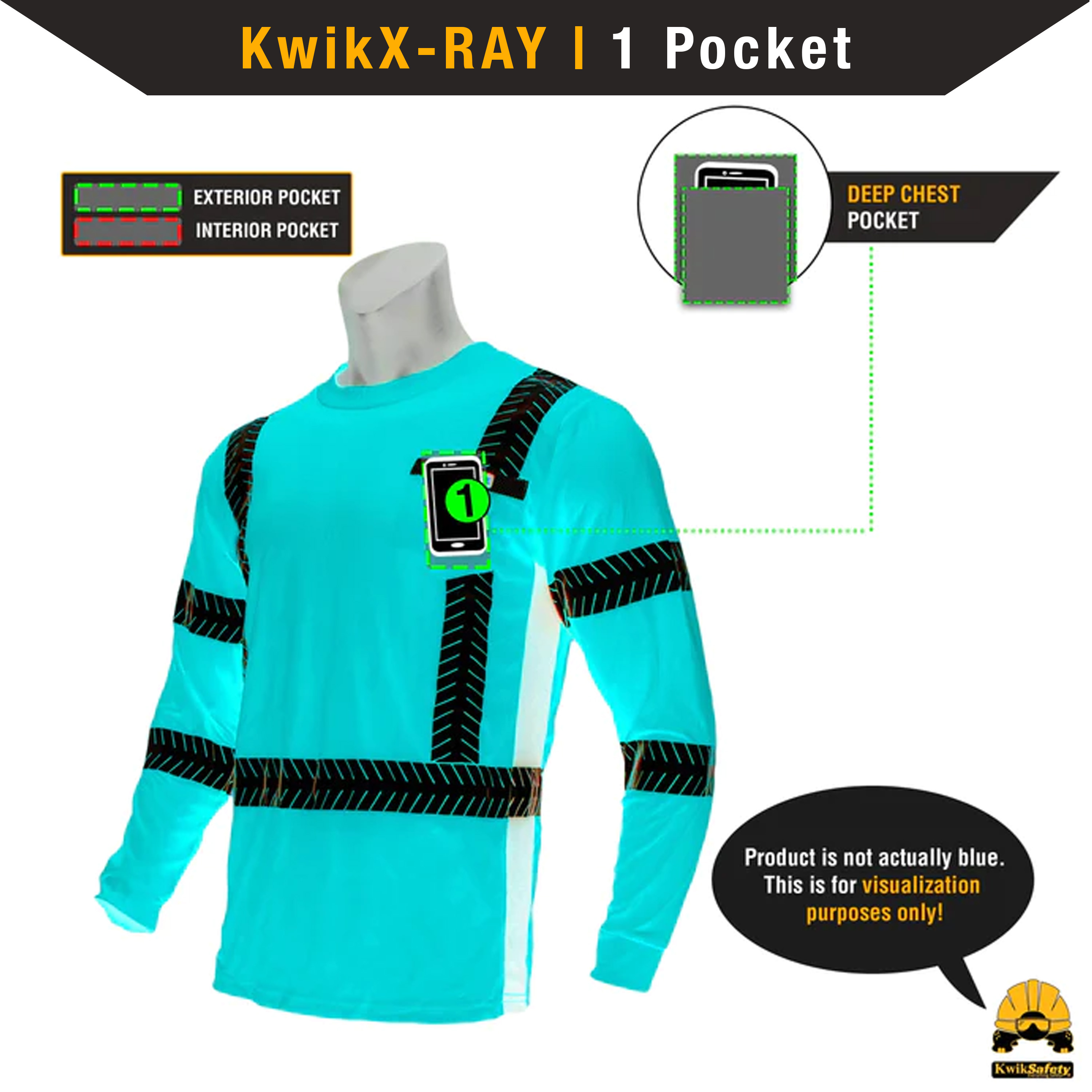 Camisa de seguridad manga larga KwikSafety HOMBRE RENACIMIENTO NEGRO - Imagen 21 de 43