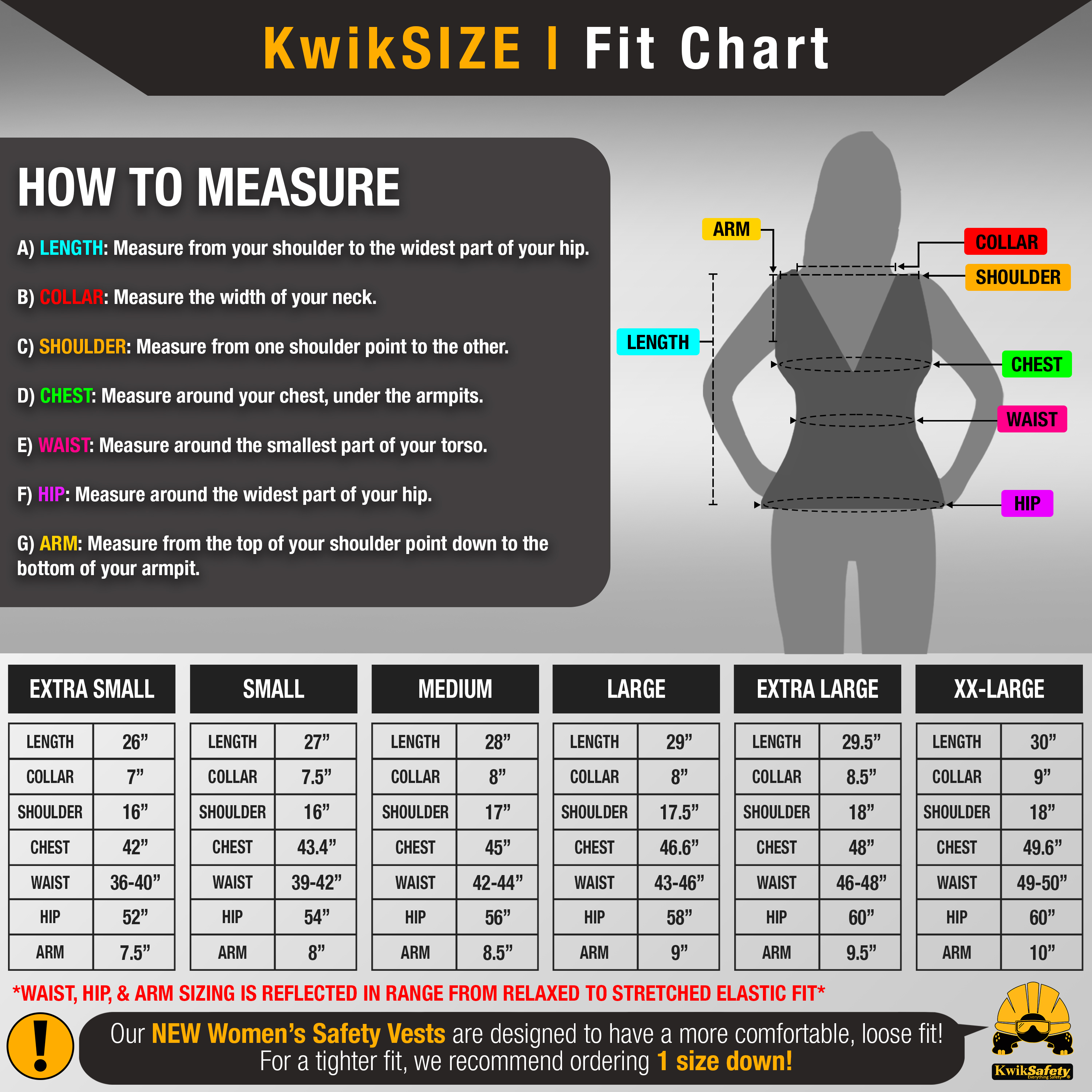 Chaleco de seguridad para mujer KwikSafety BLACK WIDOW (MANGAS) - Imagen 18 de 43