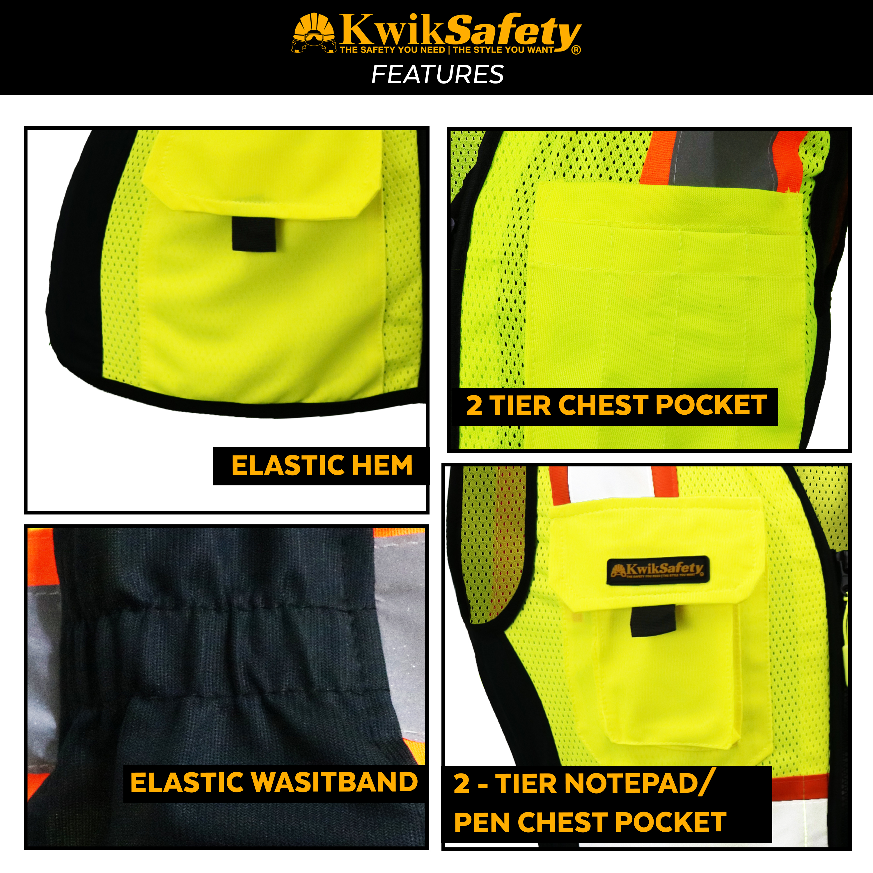 KwikSafety FIRST LADY Class 2 ANSI PPE Hi Vis Surveyor Women's Safety
