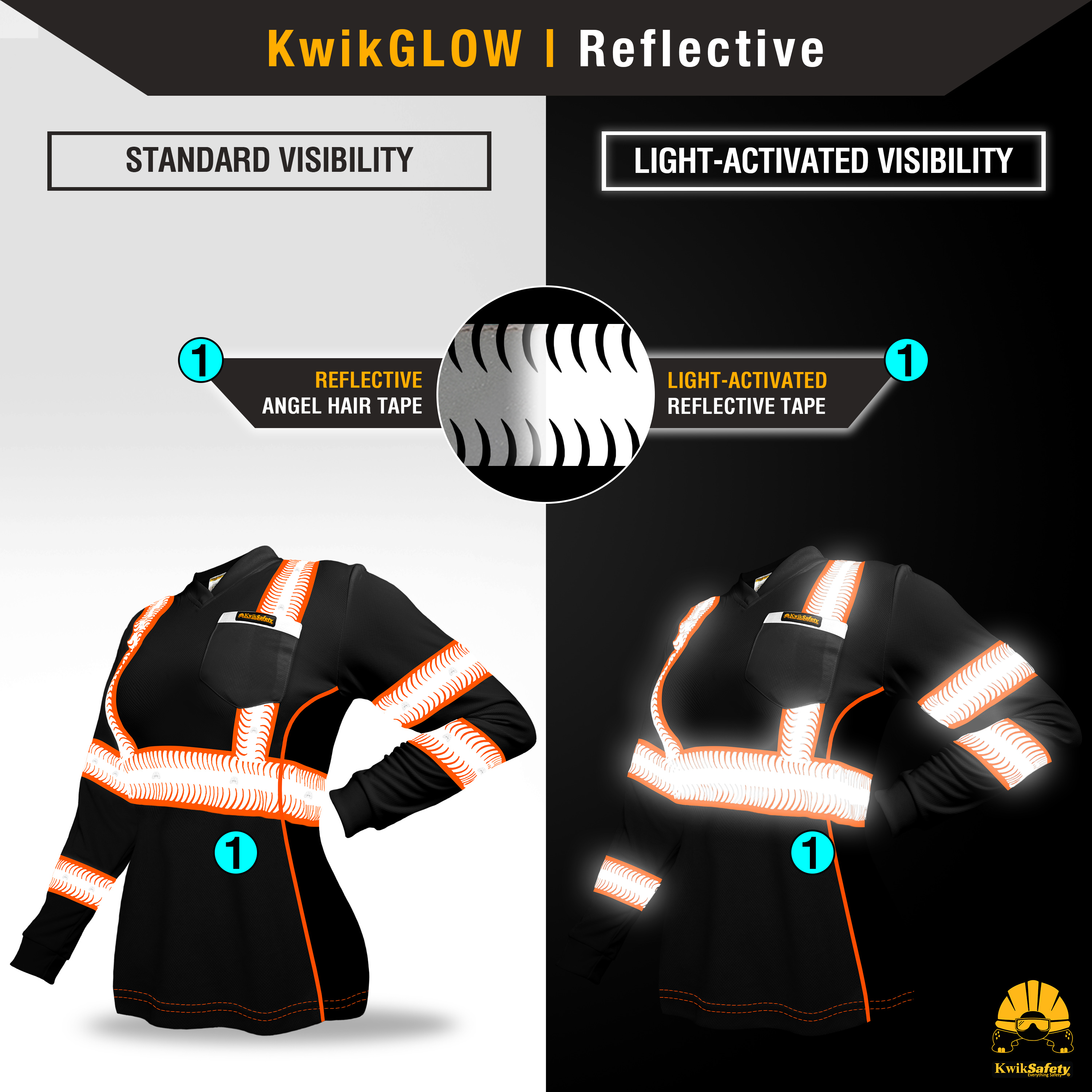 Camisa de seguridad de manga larga para mujer KwikSafety NEGRO VIXEN - Imagen 11 de 43