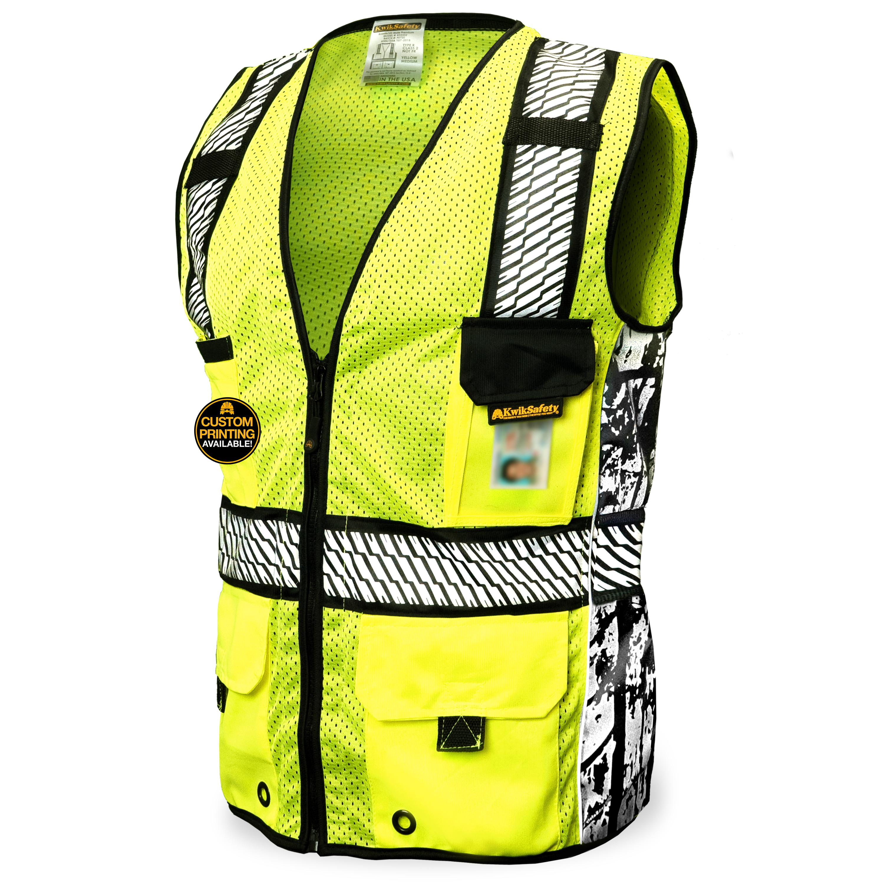 KwikSafety RoadBOSS PREMIUM | LKW Laufflächendesign | Hi Visibility Sicherheitsweste - Bild 9 von 13