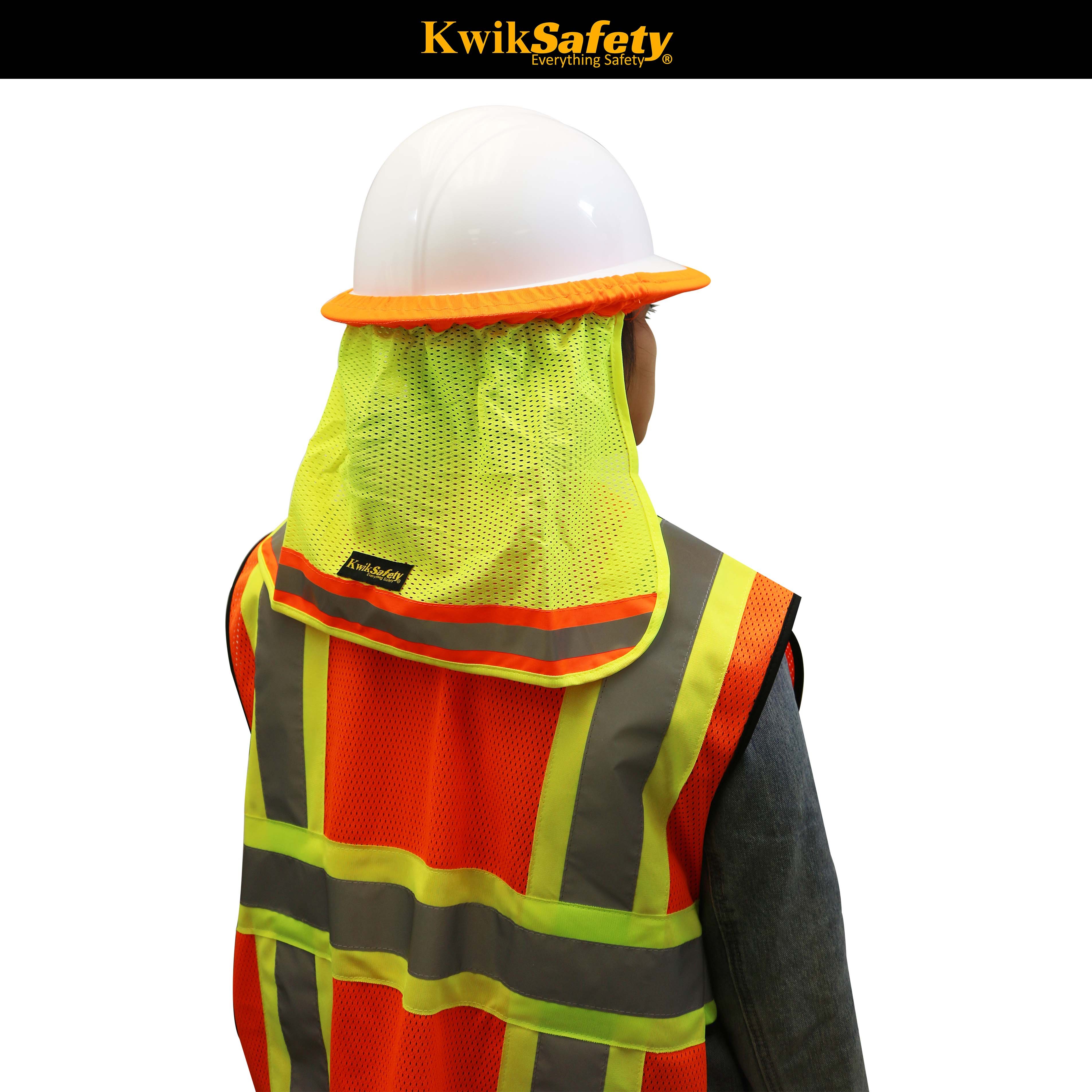 KwikSafety VADER Hard Hat Shade (5 Pack) High Vis Cooling Mesh Sun Shield