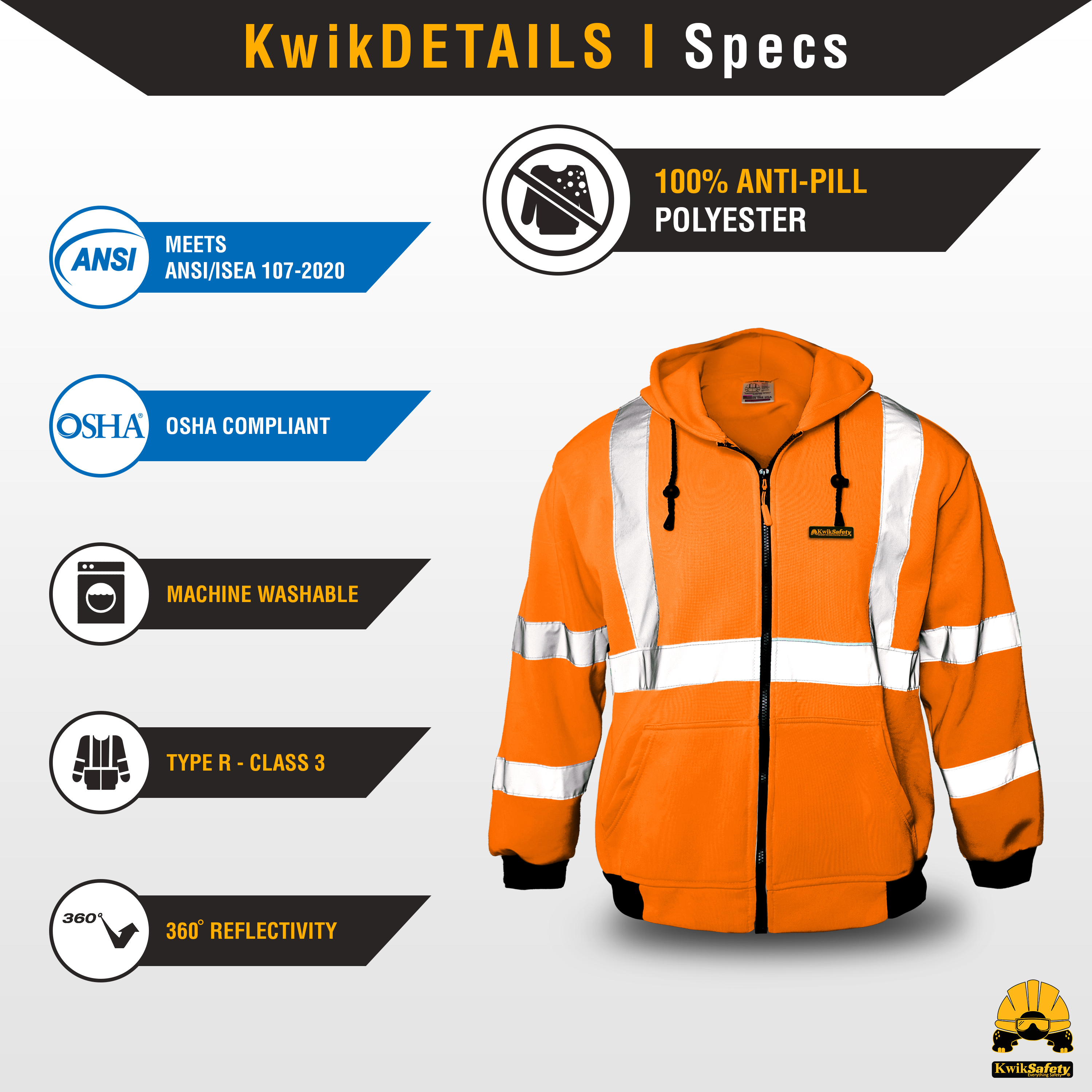 KwikSafety PATROL Fleece Safety Jacket - Picture 18 of 25