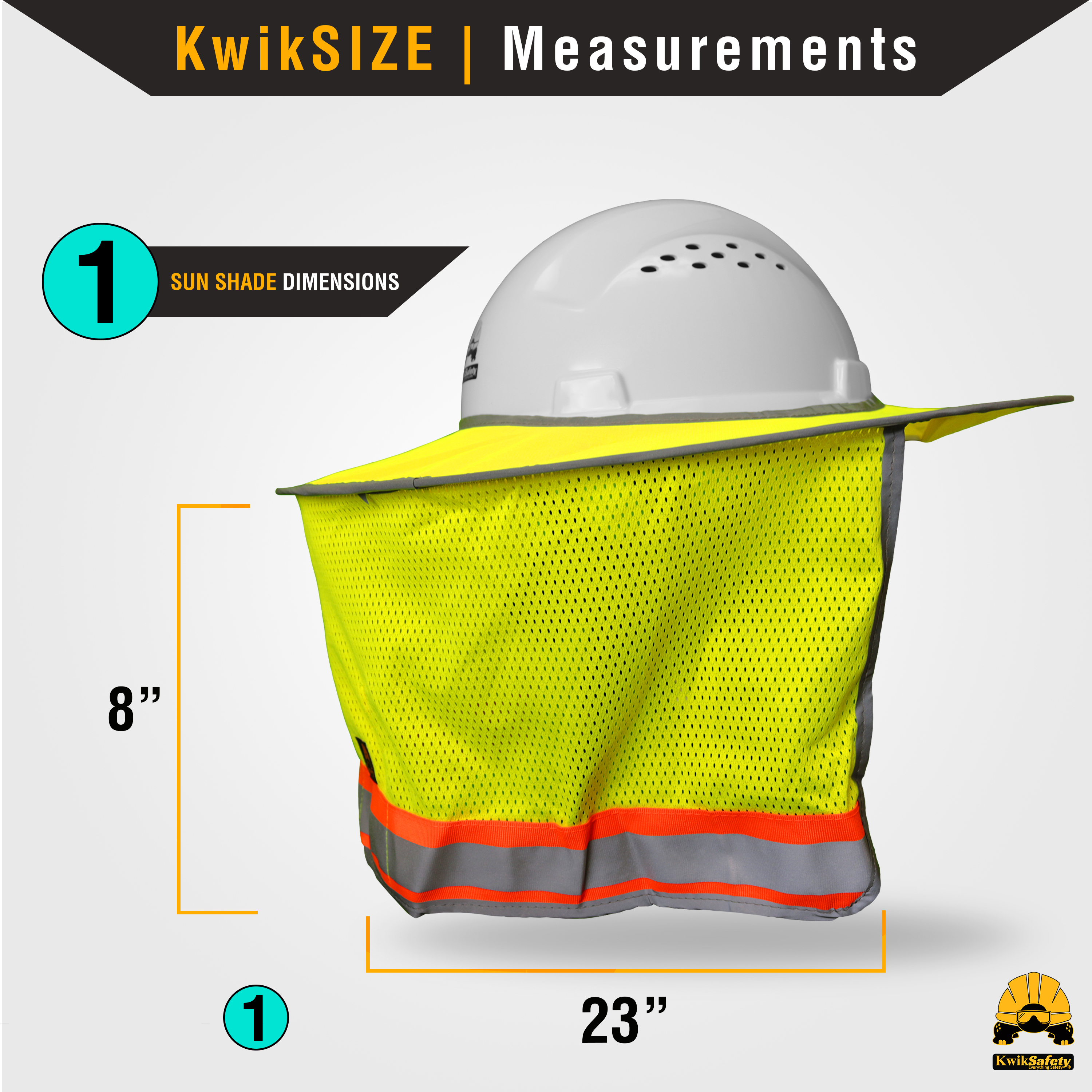 Sombrero Rígido KwikSafety LORD VADER Sombra Completa Alama Alta Vis Malla de Refrigeración Protector Solar - Imagen 6 de 15