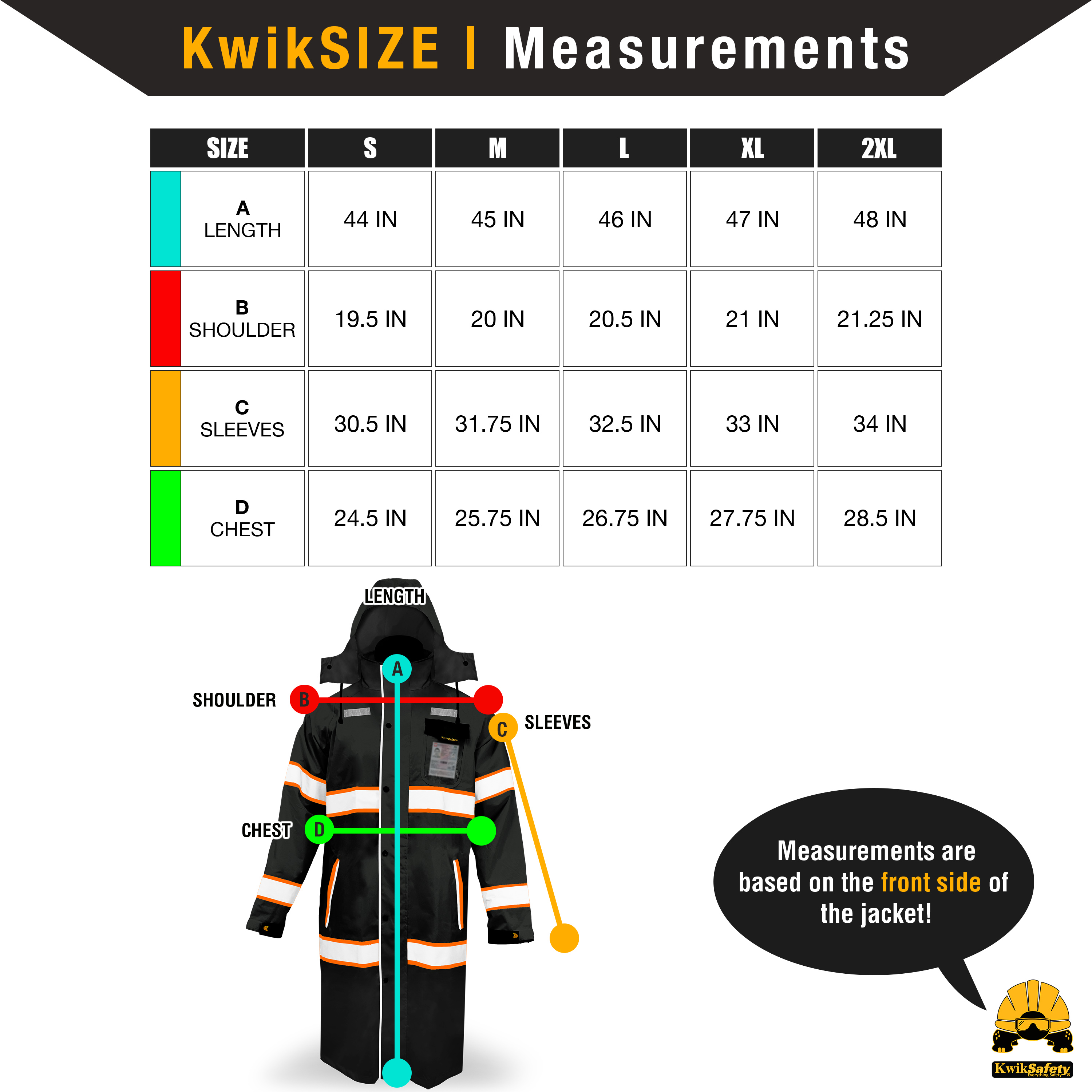 Chaqueta de seguridad KwikSafety TRENCH TORRENT negra - Imagen 8 de 43