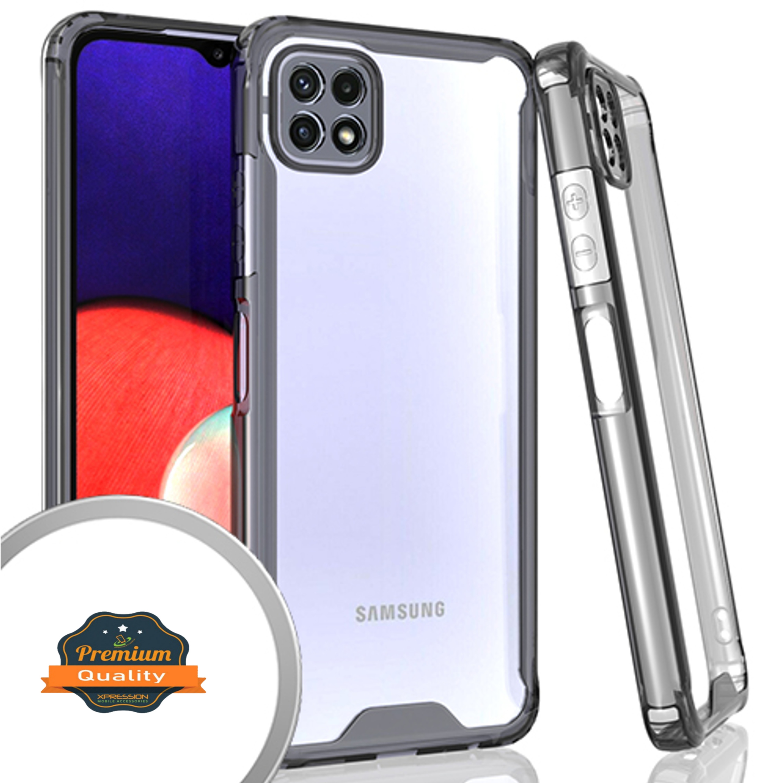 Funda rígida transparente de gel de poliuretano termoplástico híbrido a prueba de golpes para marco Boost Mobile Celero 5G - Imagen 20 de 28