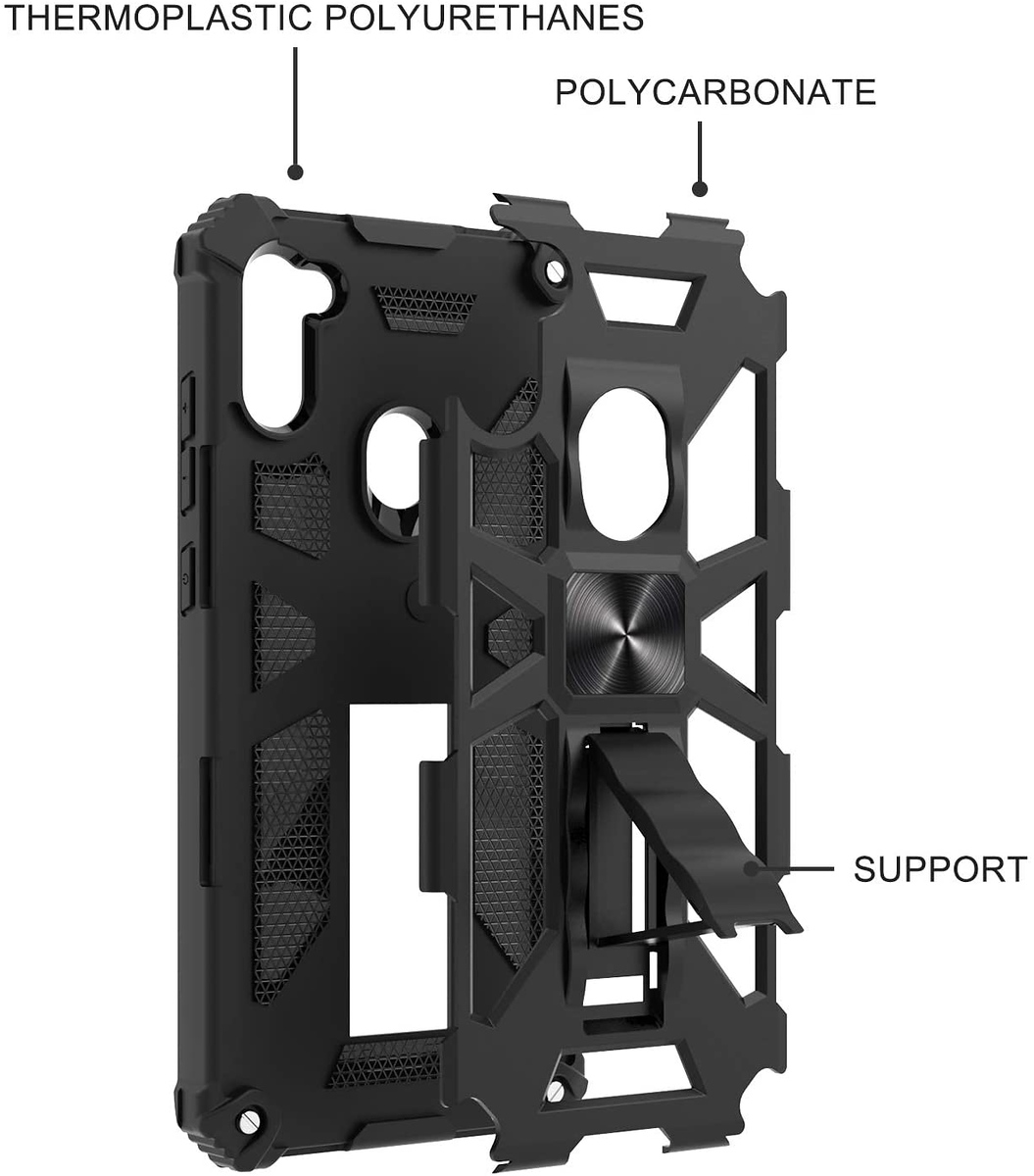 Funda rígida híbrida de doble capa para Boost Mobile Celero 5G con soporte invisible - Imagen 15 de 33
