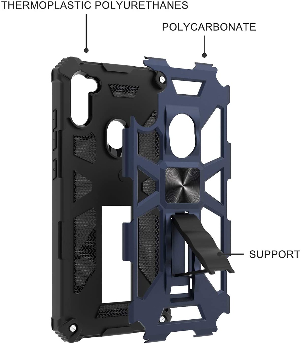Funda rígida híbrida de doble capa para Boost Mobile Celero 5G con soporte invisible - Imagen 22 de 33